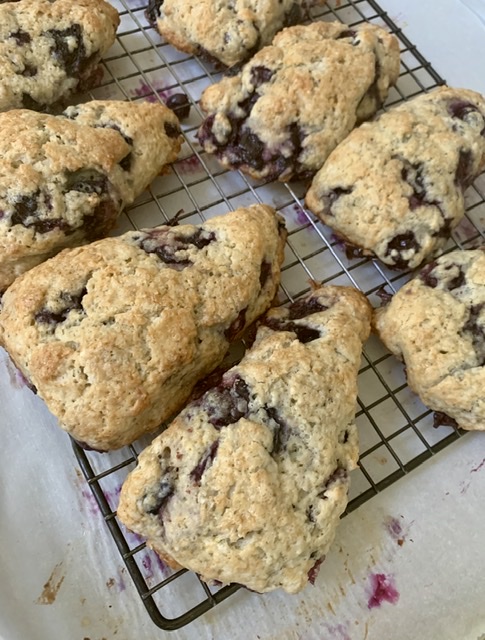 Quick and Bursting with Blueberries Scones