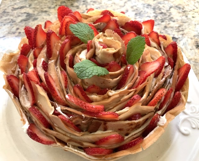 How to make *The* Strawberries & Cream Rollup Crepe Cake