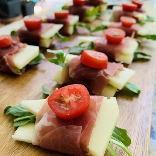 Proscuitto Manchego Apple Stacks