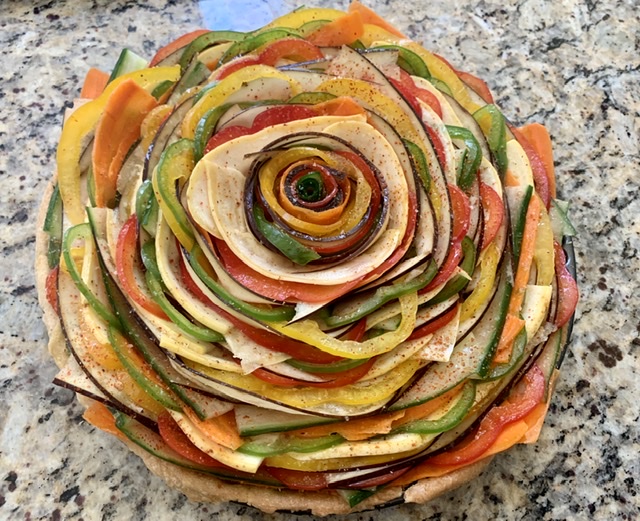 Colorful and Happy Veggie Blossom Tart