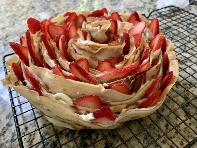 Strawberries & Cream Rollup Crepe