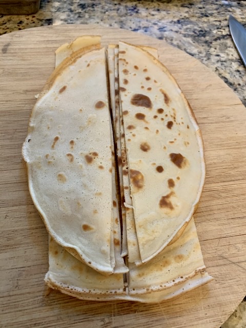 Sliced crepes 