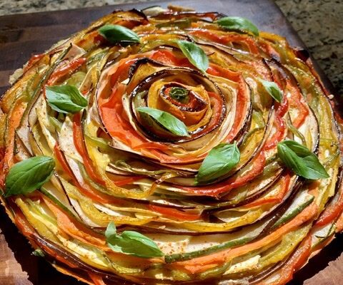 Colorful And Happy Veggie Blossom Tart