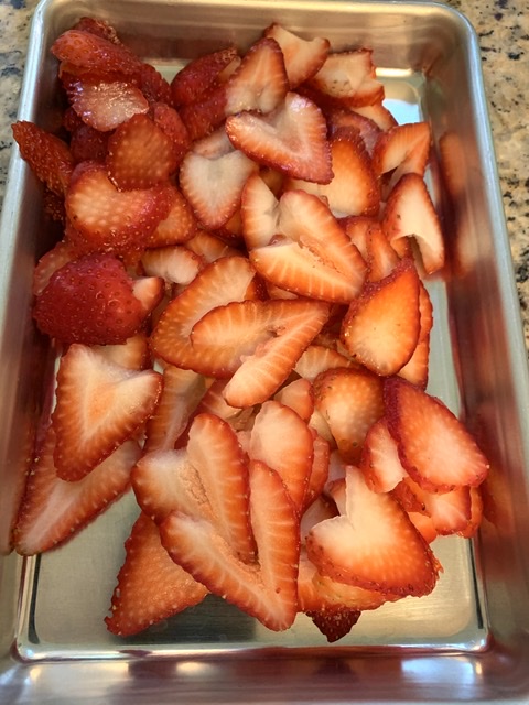 Thinly Sliced Strawberries