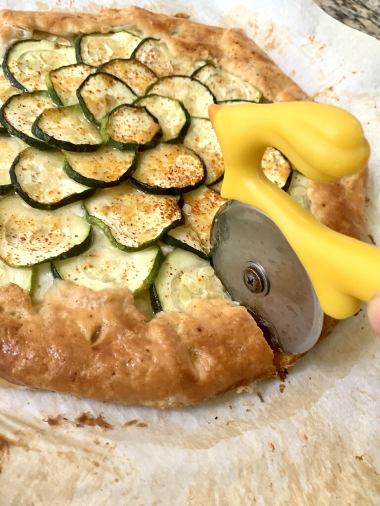 quick zucchini and cheese galette