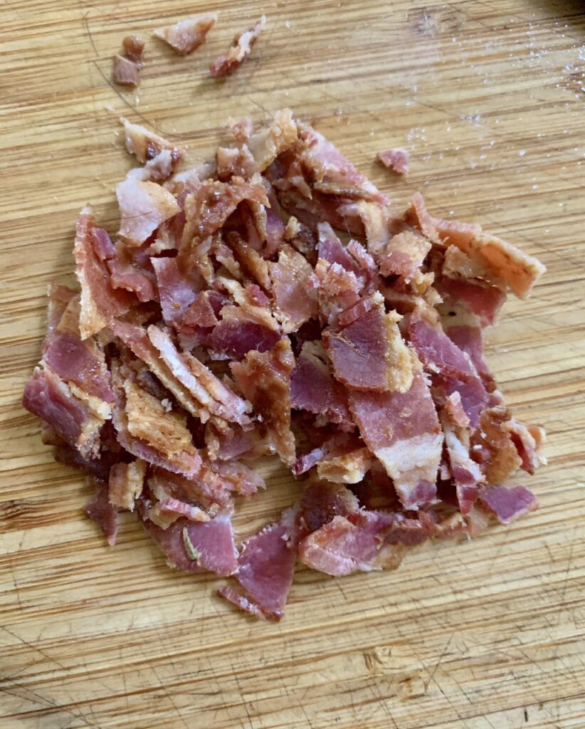 chopped bacon