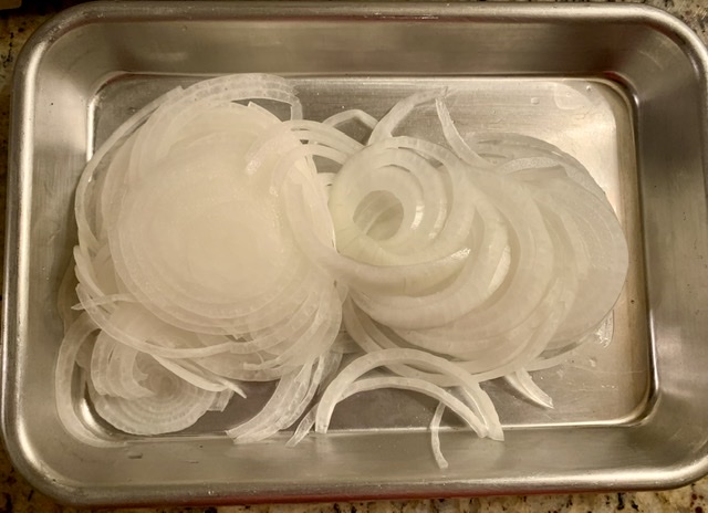 Sliced onions