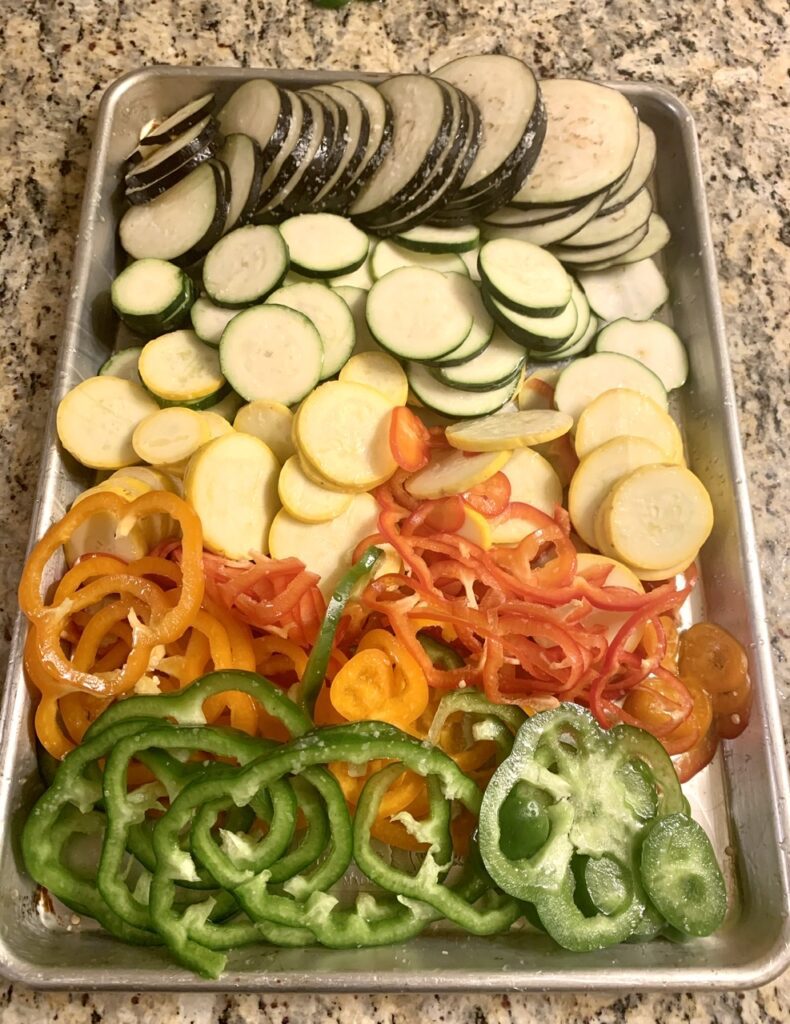 Sliced Vegetables for Colorful Veggies Ratatouille Casserole