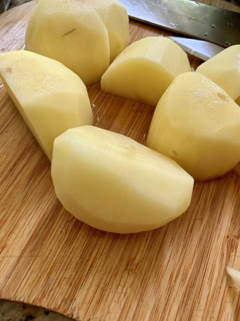 Preparing the potatoes, mentori style