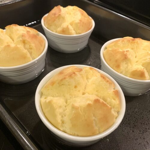 Fluffy Three-Cheese Soufflé