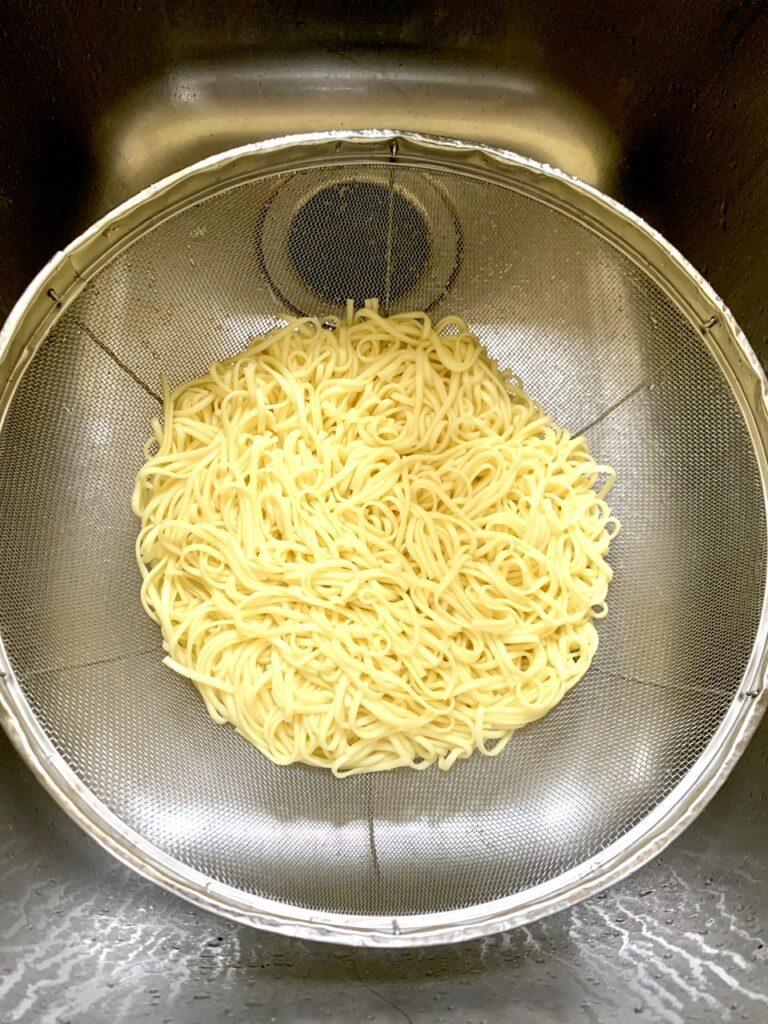Precooking the noodles