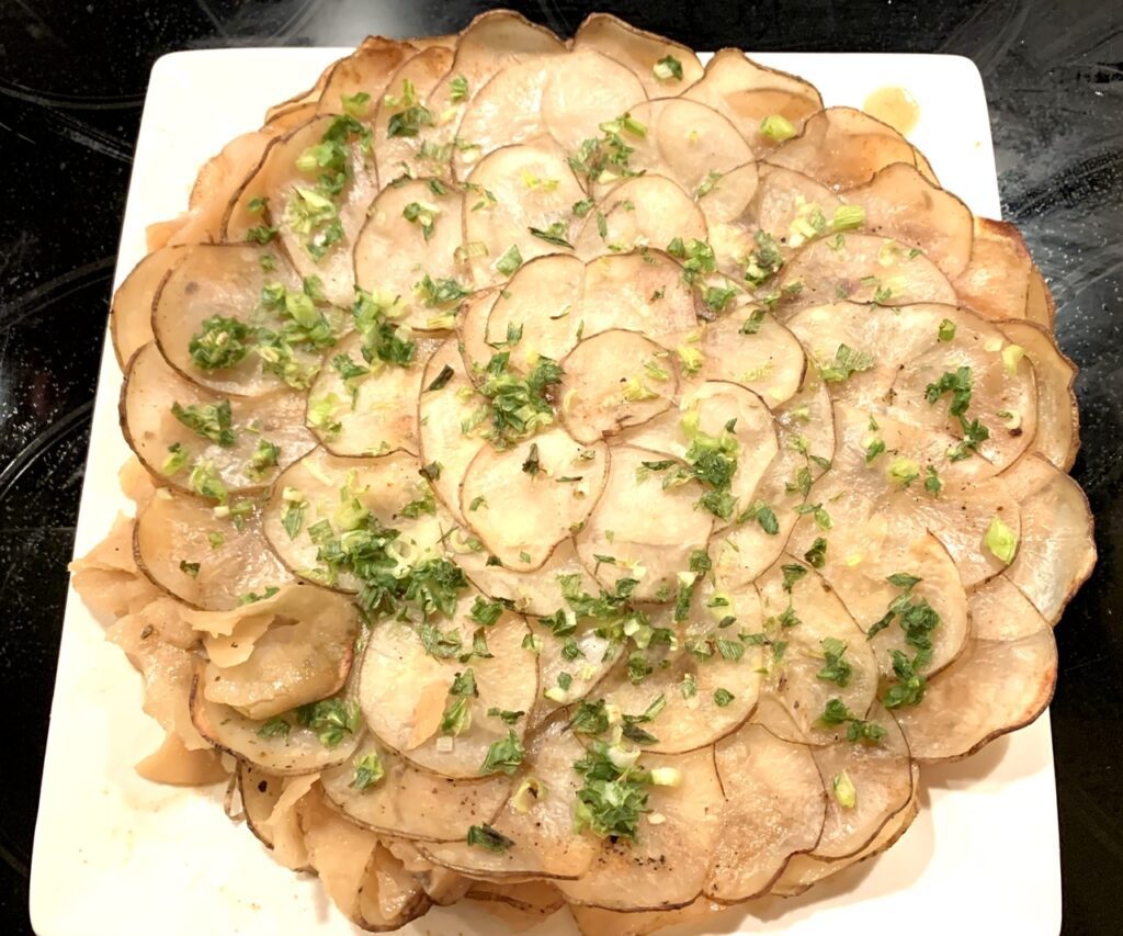 Potatoes Onions Layer Pie