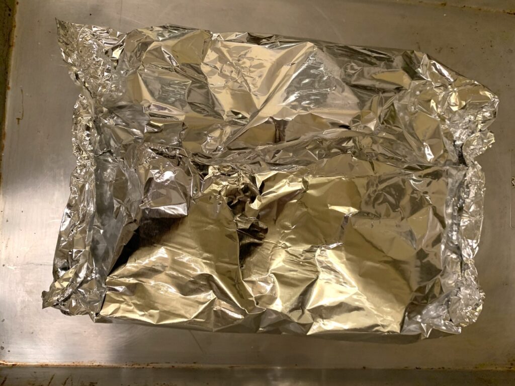 Seal the foil on all 3 sides 