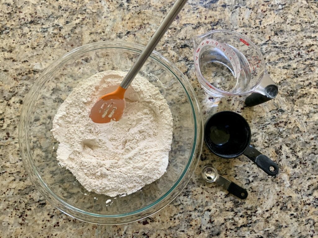 Ingredients for Easy No Knead Bread