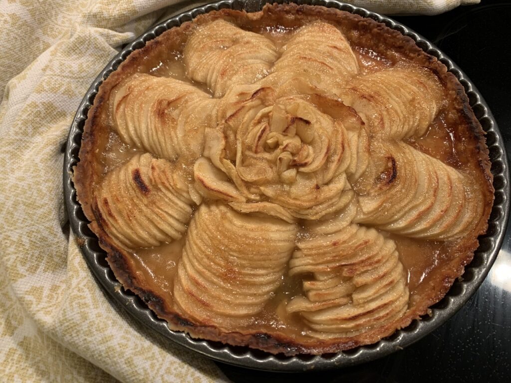 Fun French Apple Tart Brushed with jam