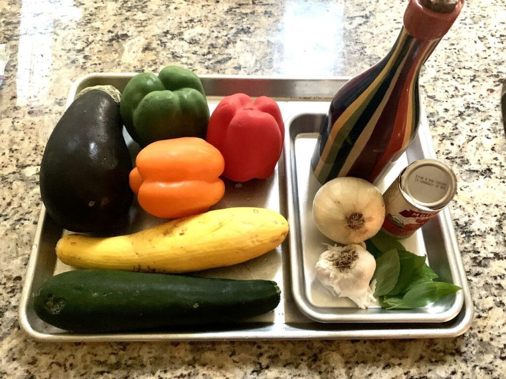 Ingredients for Colorful Veggies Ratatouille Casserole