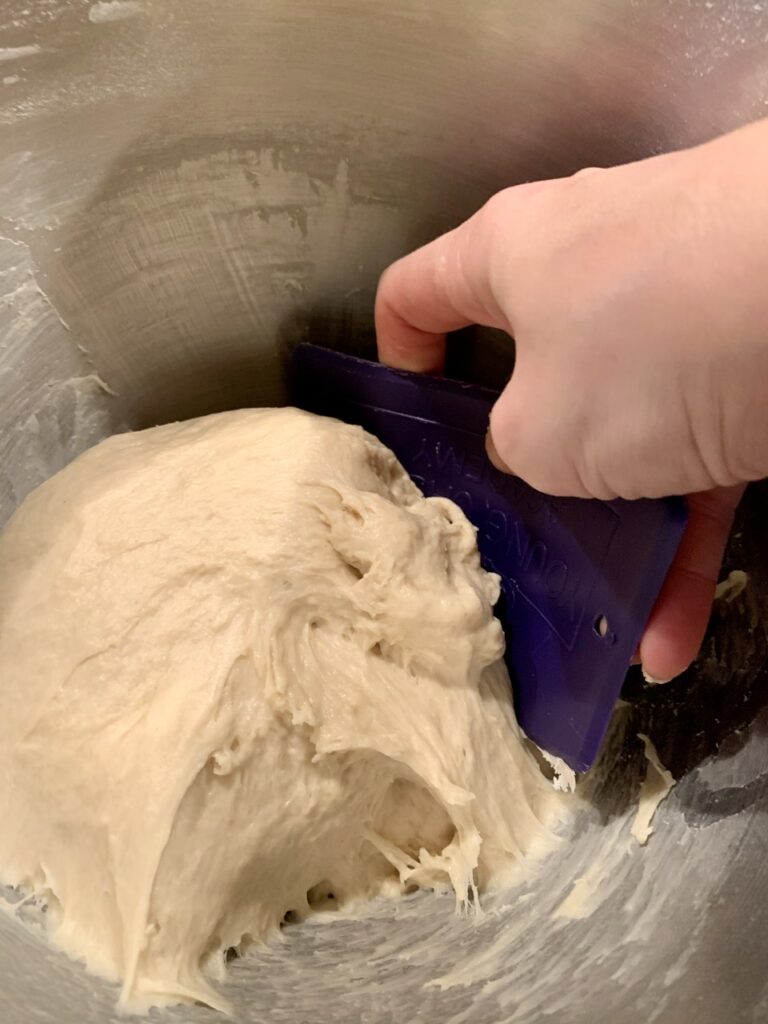 Making the dough for Cinnamon Rolls
