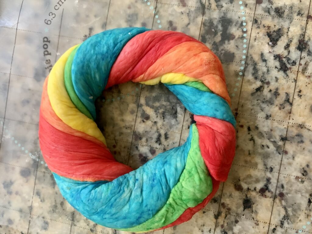 Colorful Rainbow Bagels