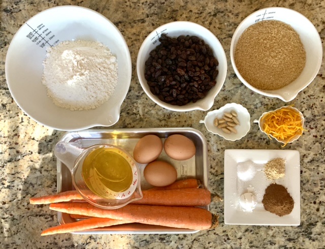 Ingredients for Carrot & Cardamom Cake