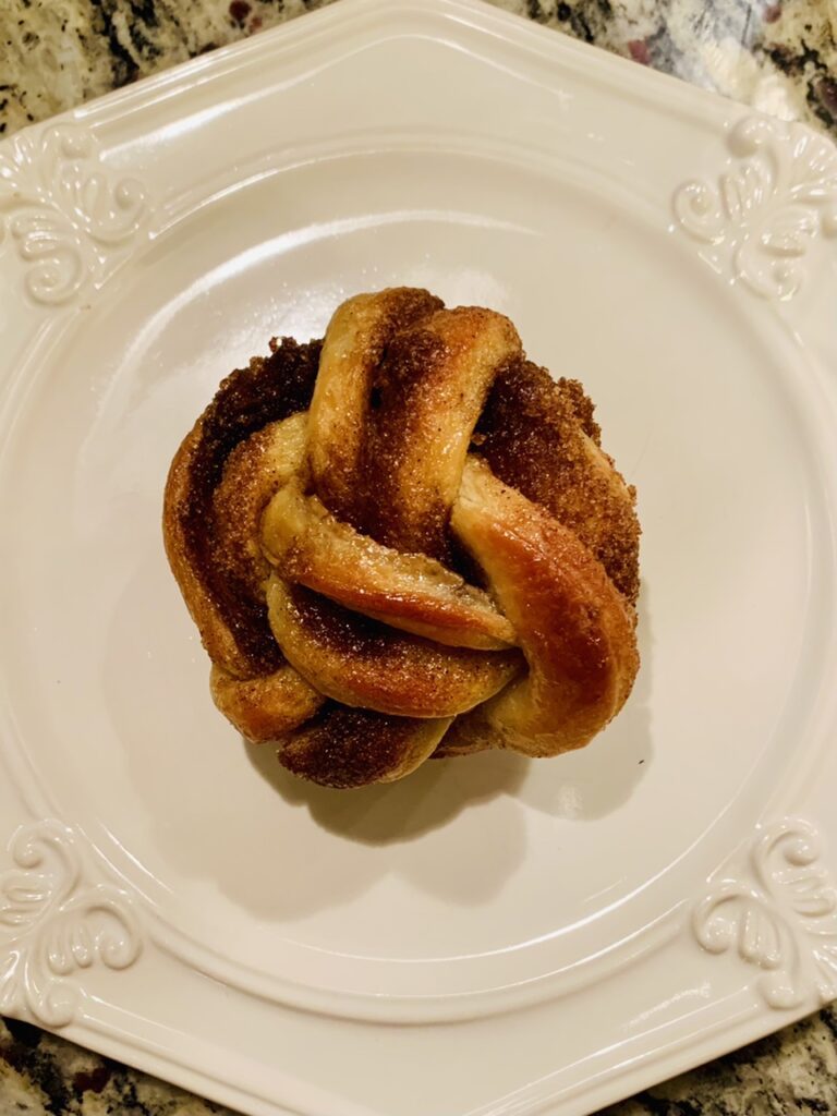 Sticky Braided Cinnamon Knots