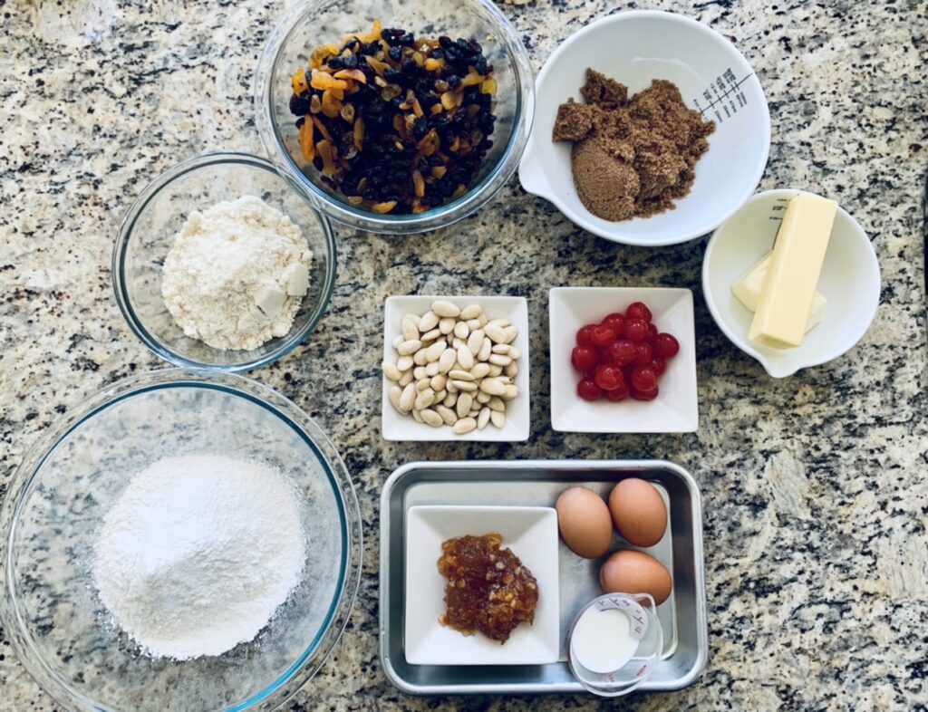 Ingredients for Holiday Dundee Cake