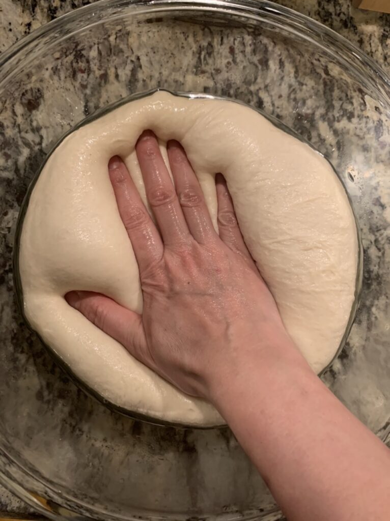 Deflating the dough