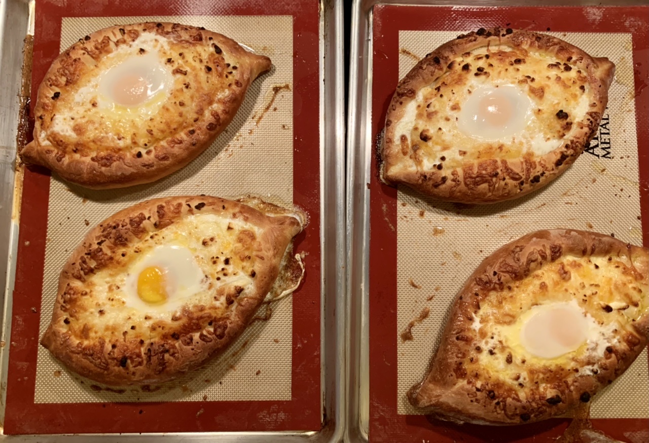 Adjaruli Khachapuri (Georgian Cheese Bread) - Fab Food Flavors