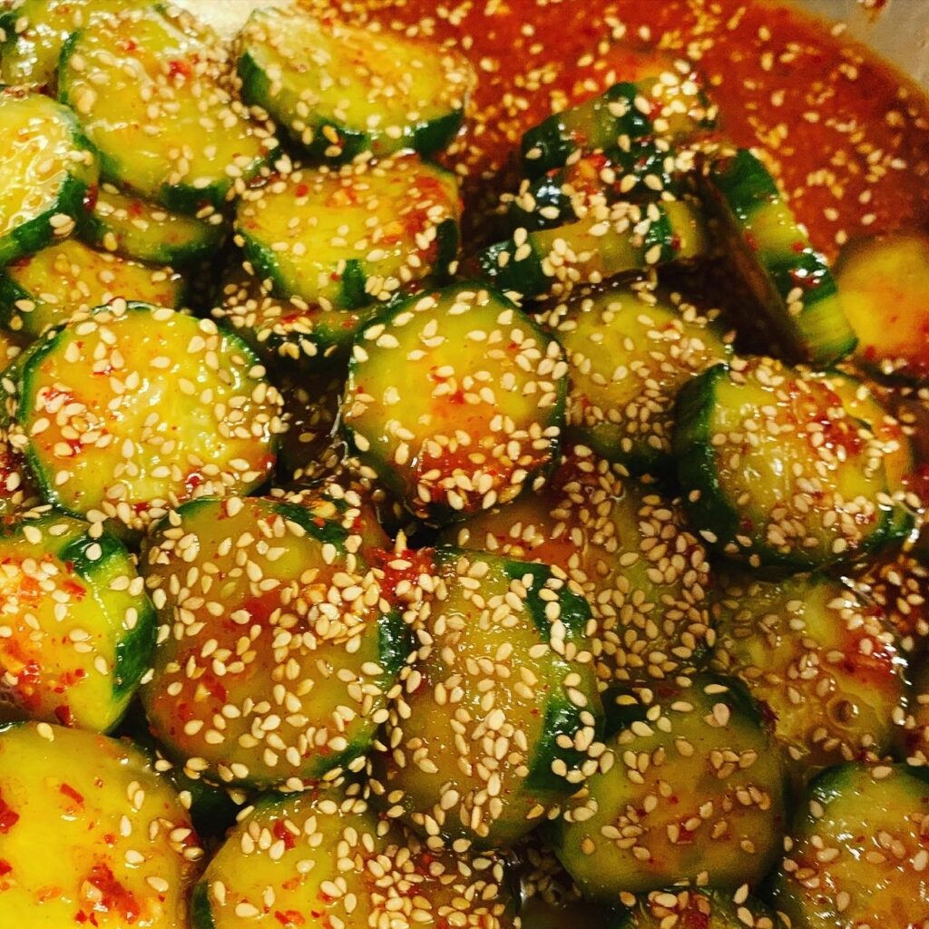 Spicy Korean Marinated Cucumber Oi Muchim