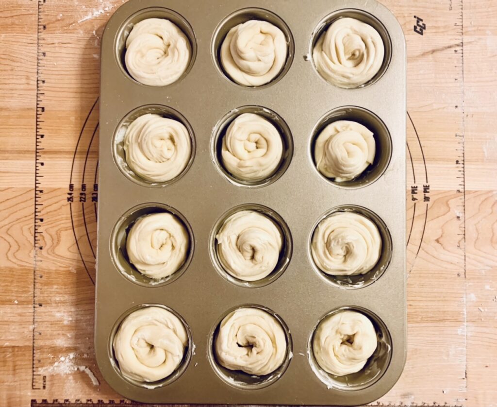 Shaping the Butter Cruffins