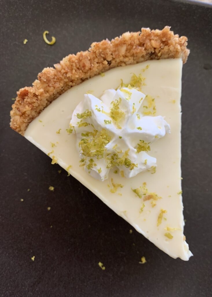 Baked Key Lime Pie with Nut Crust