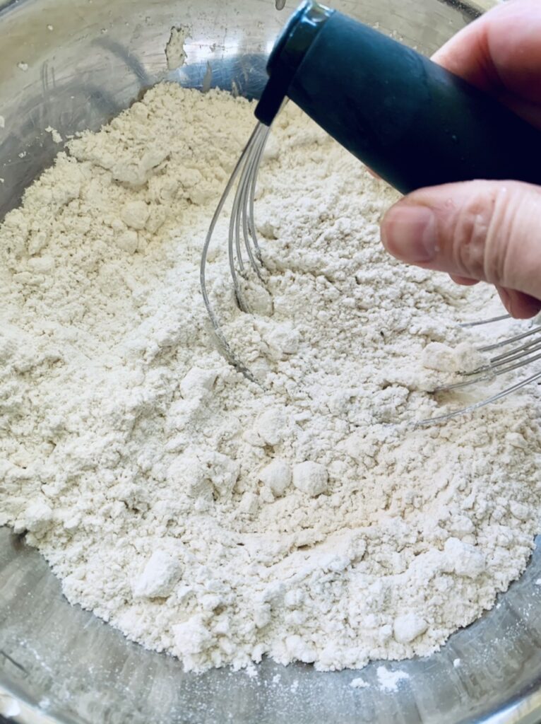 Making dough for Spicy Potato Samosas