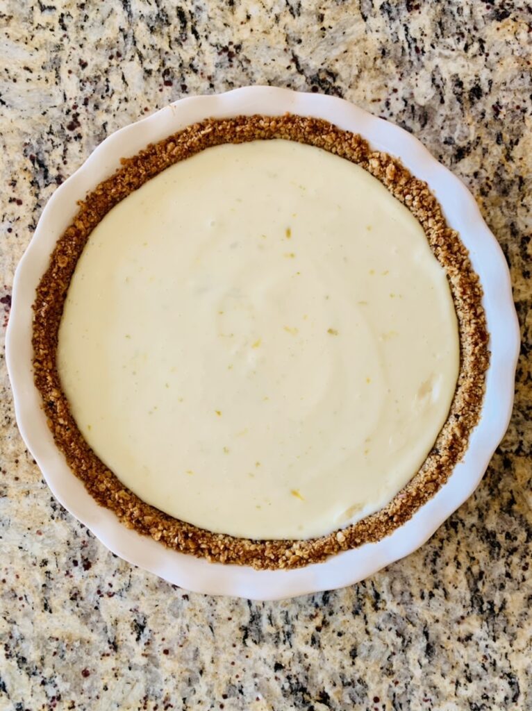Baked Key Lime Pie with Nut Crust