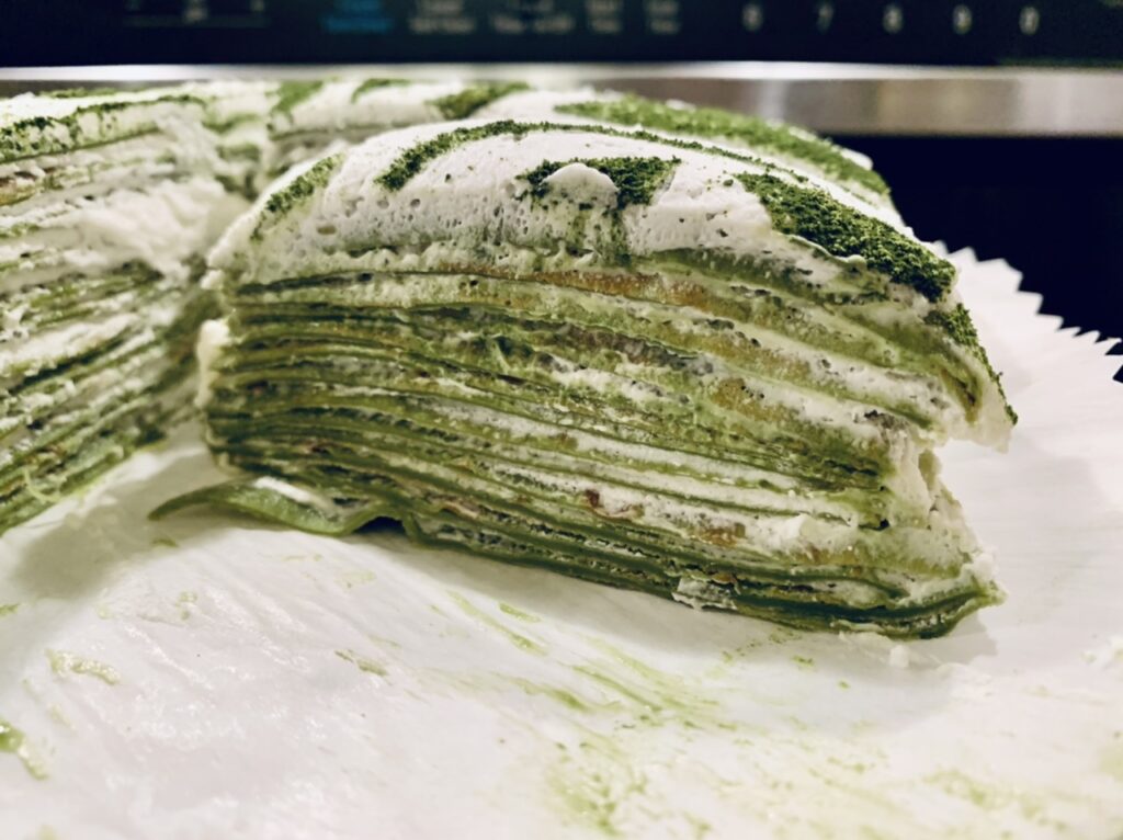 Matcha Mille Crepe Cake